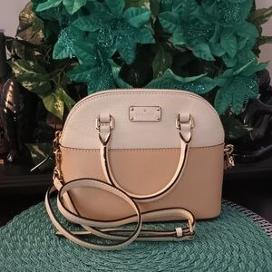 Kate Spade Cream and Tan Crossbody Bag